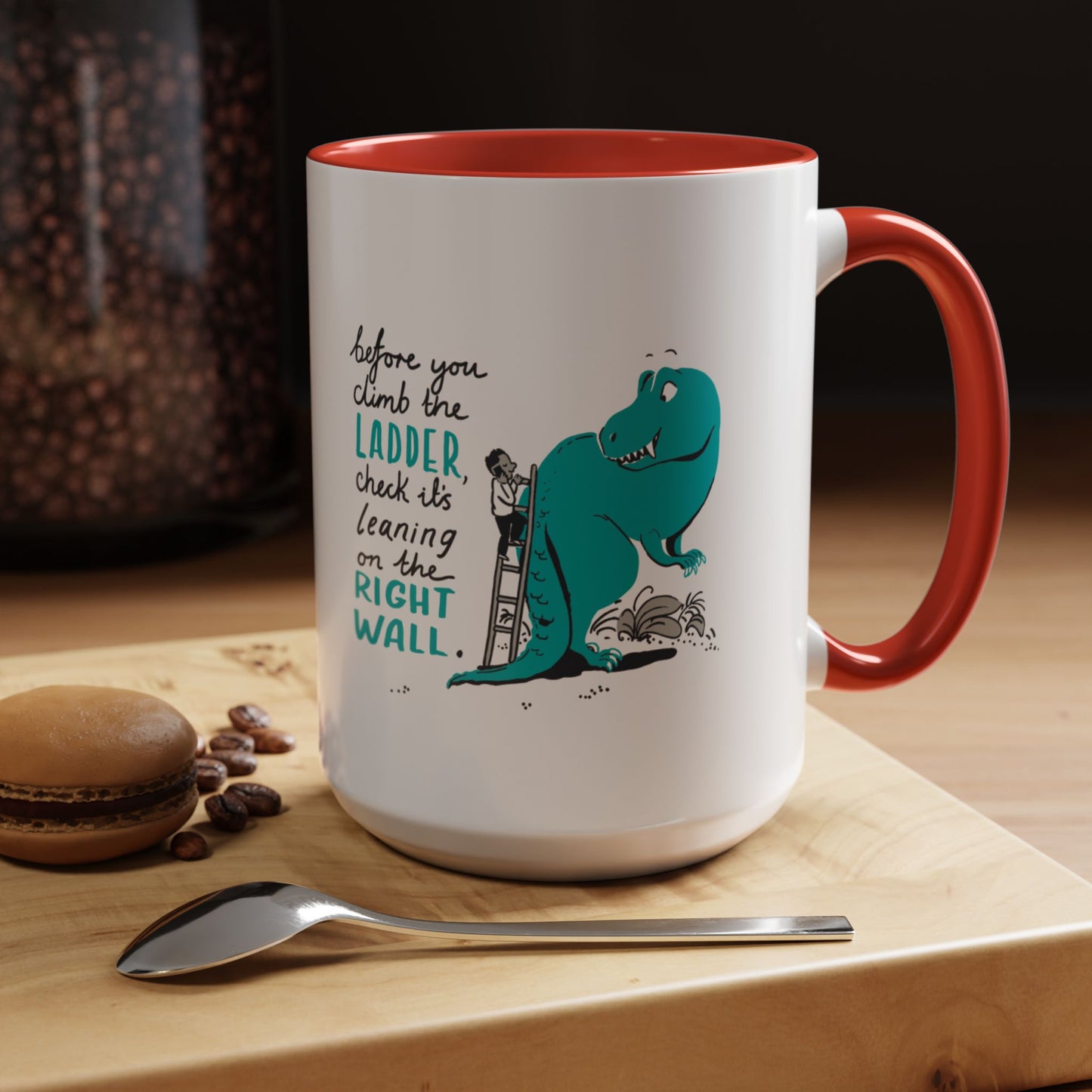 Motivational Coffee Mug with Fun Dinosaur Design | Perfect Gift for Office, Home, and Special Occasions