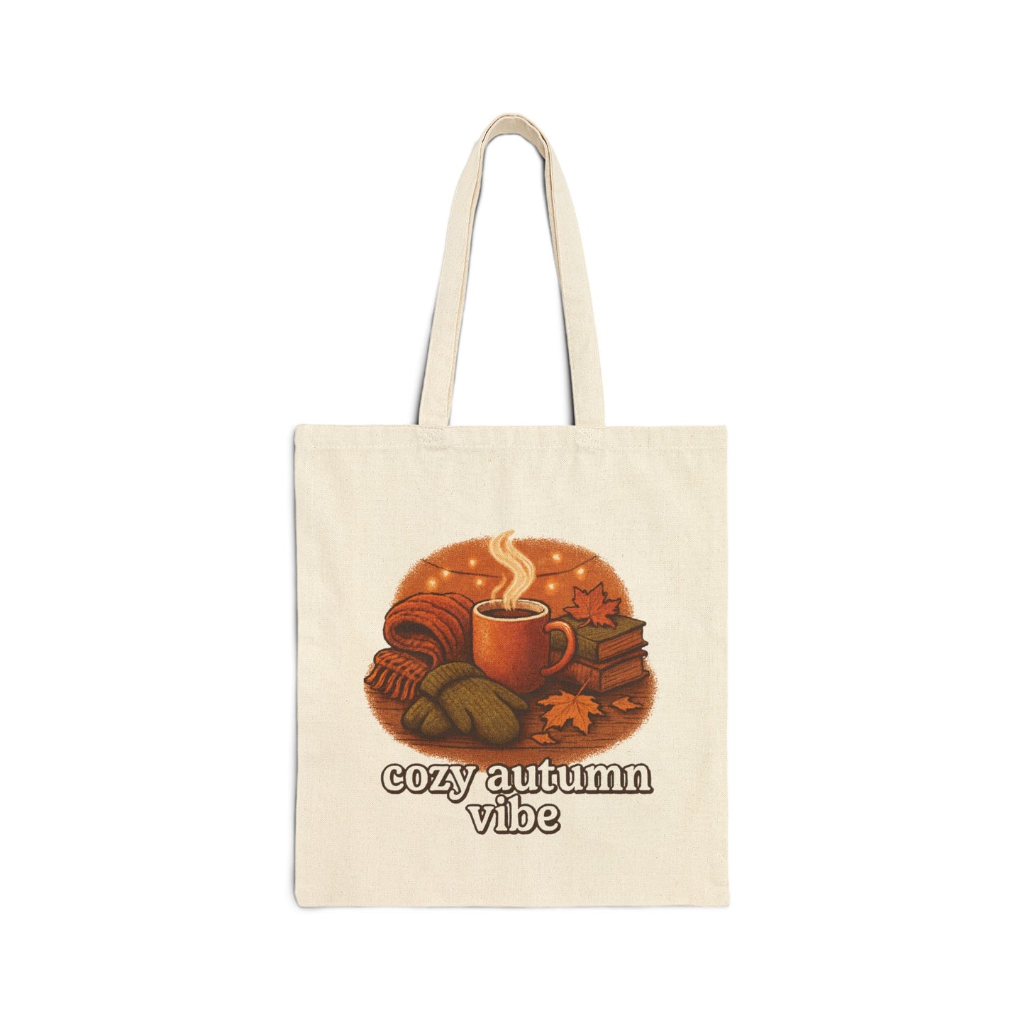 Cozy Autumn Vibe Cotton Tote Bag