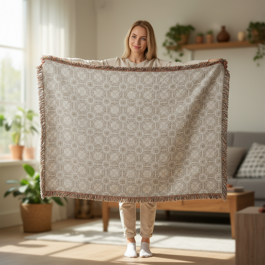 Cozy Woven Blanket for Home Décor, Stylish Throw Blanket for All Seasons