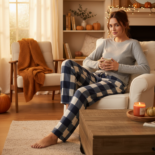 Cozy Women's Pajama Pants - Checkered Loungewear