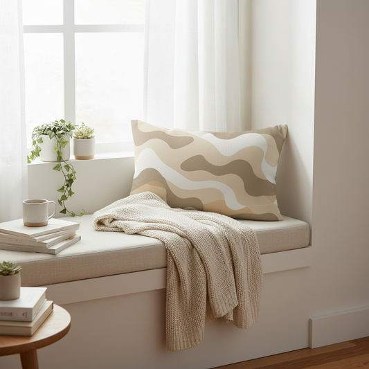 Abstract Wavy Lumbar Pillow