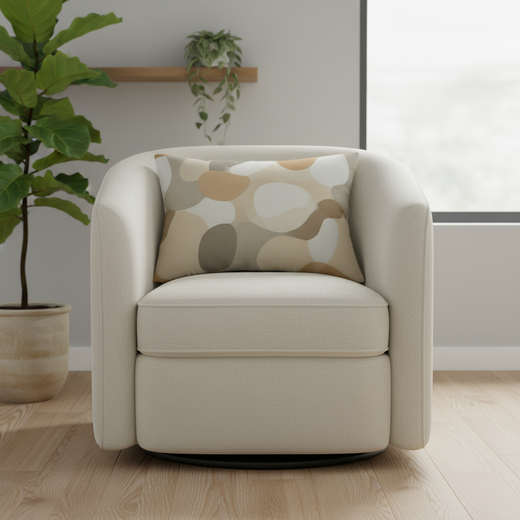 Neutral Abstract Lumbar Pillow