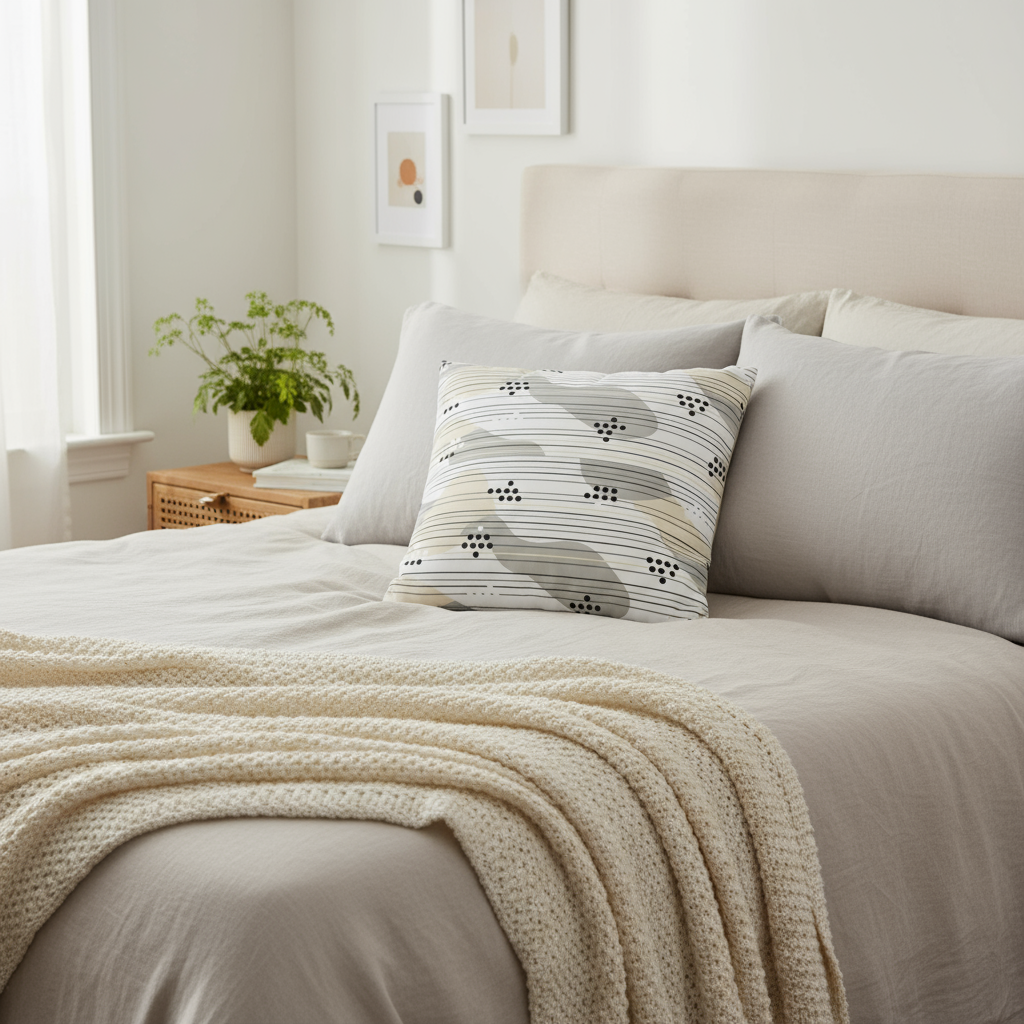 Square Pillowcase - Modern Abstract Design