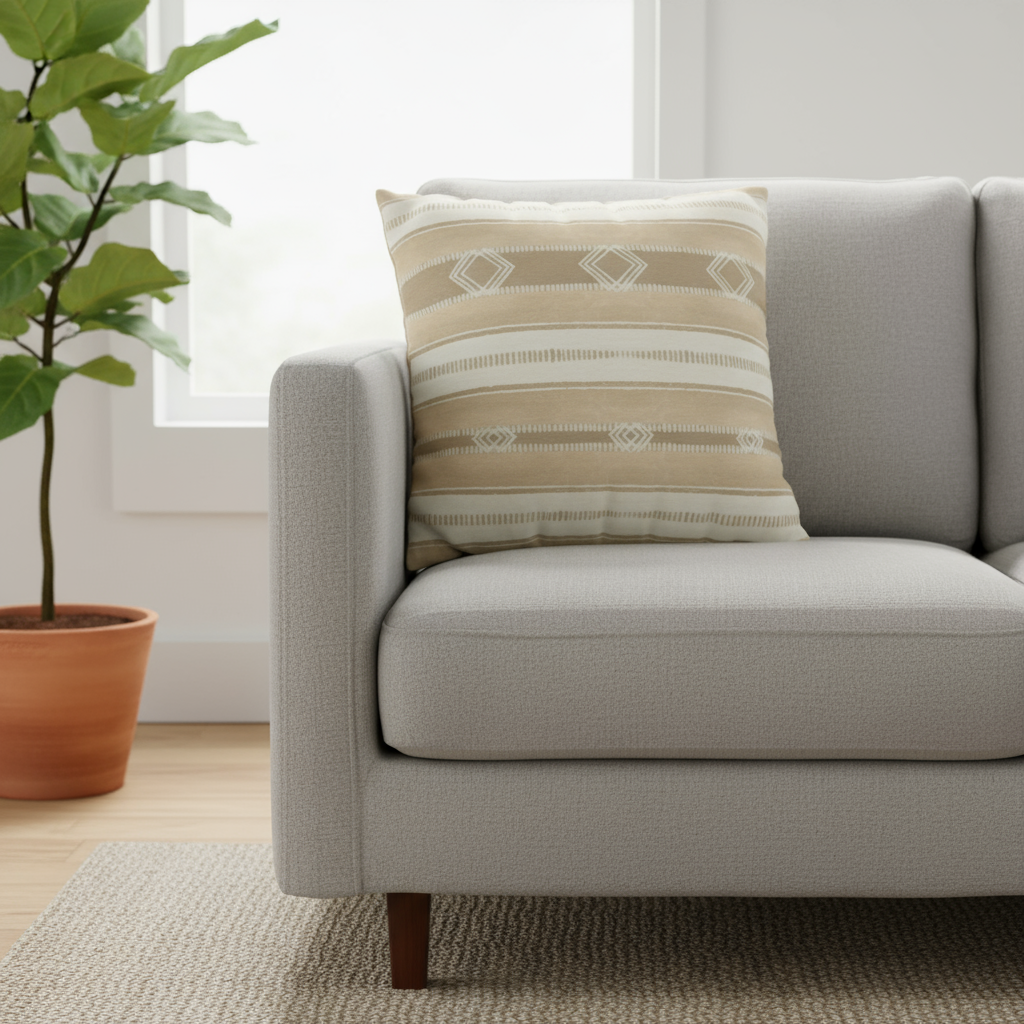 Square Pillowcase - Boho Geometric Cozy Home Accent