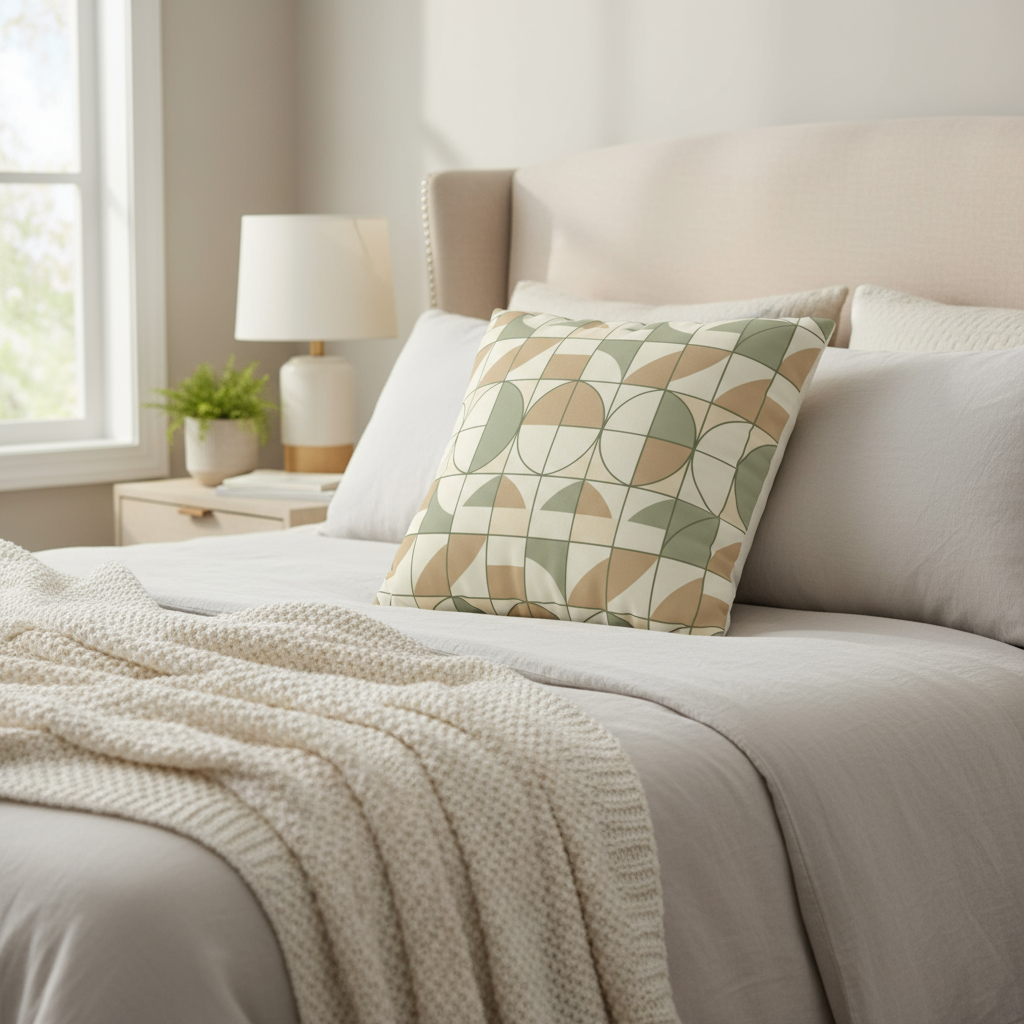 Geometric Patterned Throw Pillowcase