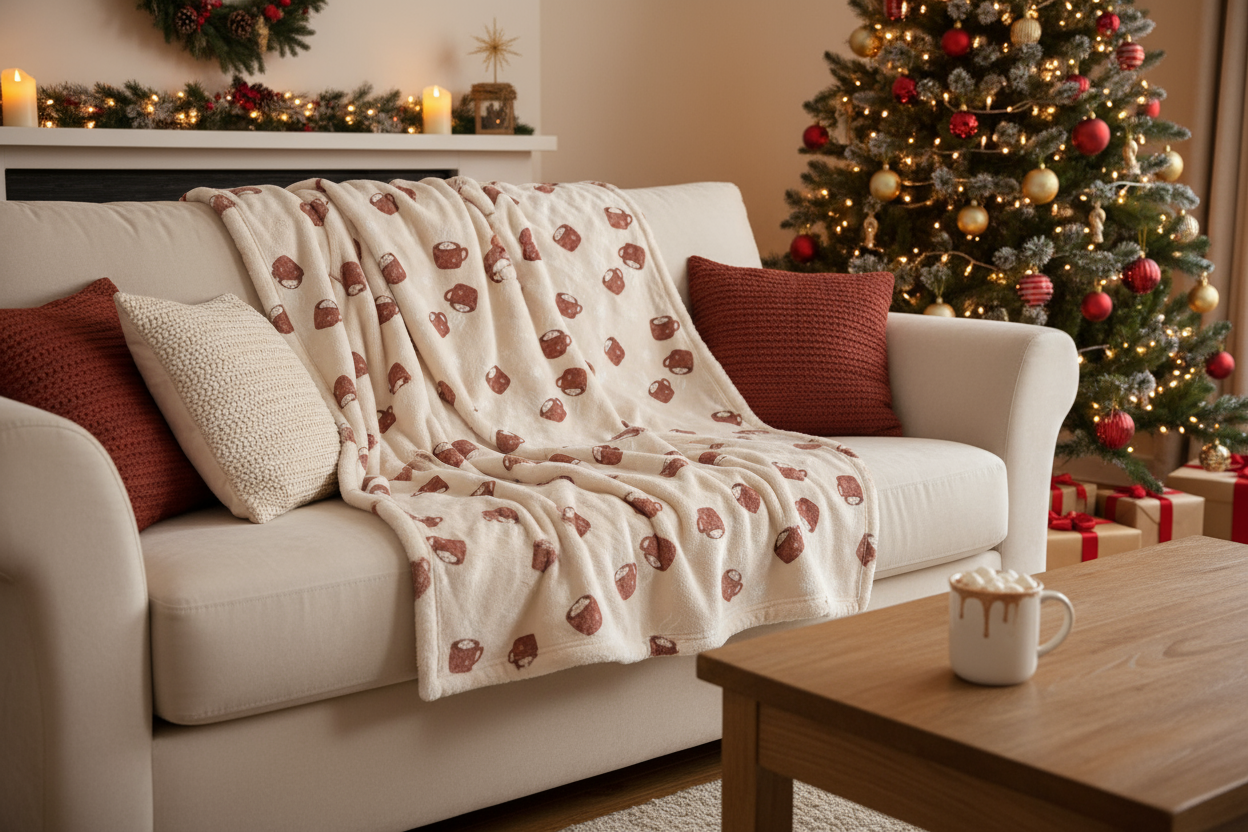 Minky Blanket - Cozy Mug Design