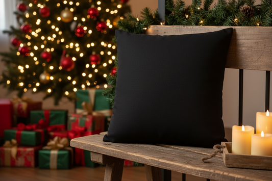 Black Square Pillow