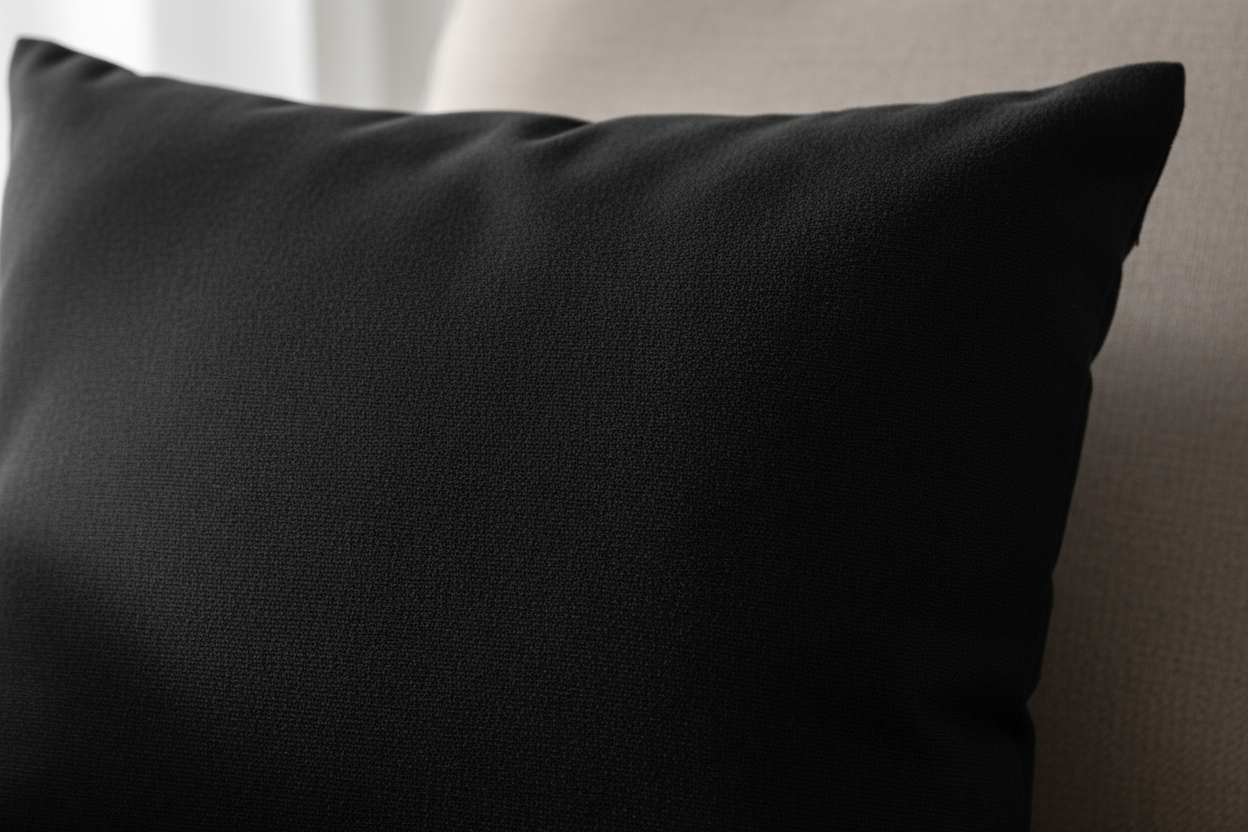 Black Square Pillow