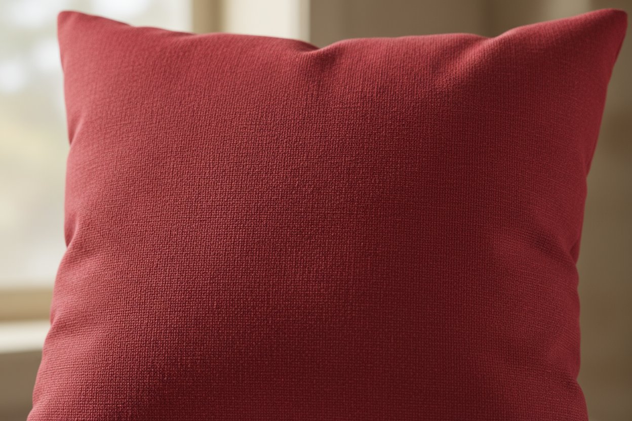 Red Square Pillow for Home Décor