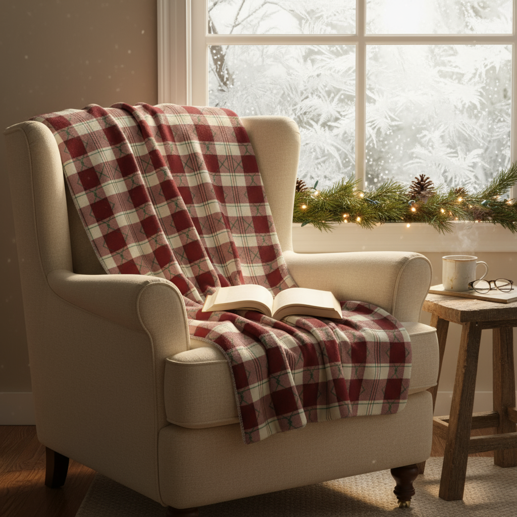 Sherpa Blanket - Cozy Classic Plaid Design