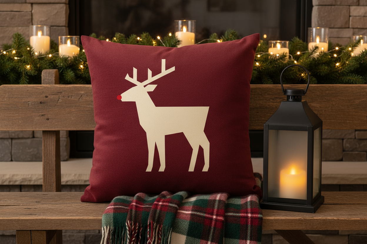 Christmas Reindeer Pillow
