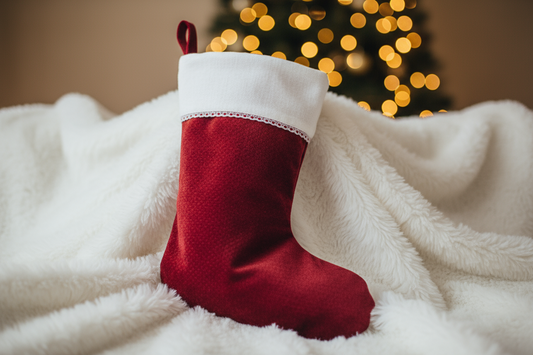 Linen Christmas Stocking