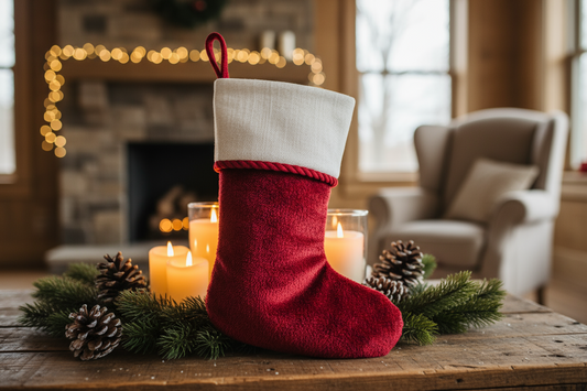 Linen Christmas Stocking