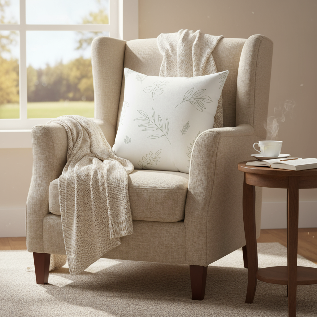 Greenery Botanical Square Pillow