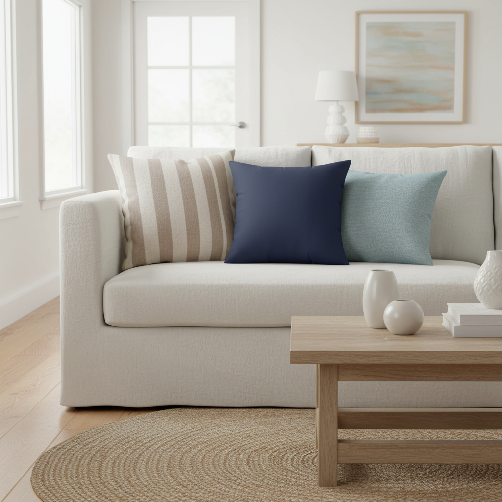 Navy Solid Decorative Pillow