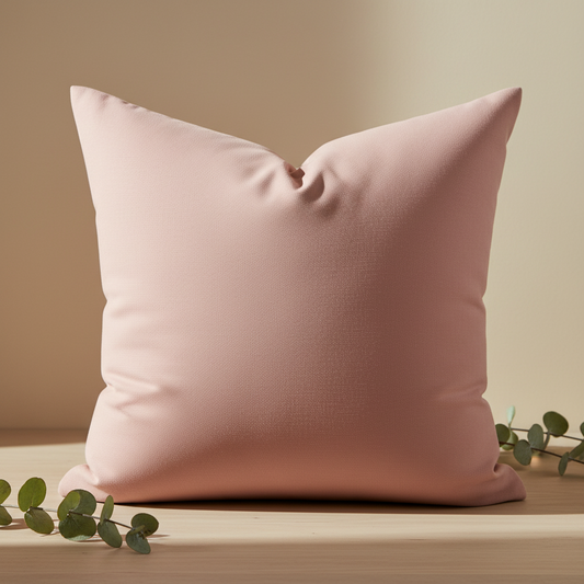 Blush pink throw pillow solid decorative cushion living room bedroom nursery 14x14 16x16 18x18 20x20
