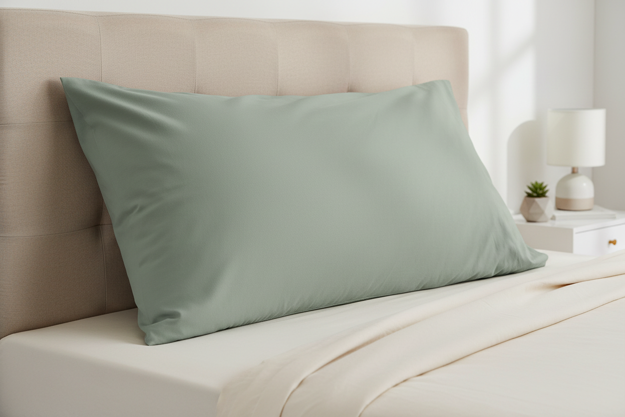 Sage Green Microfiber Pillowcase smooth microfiber texture