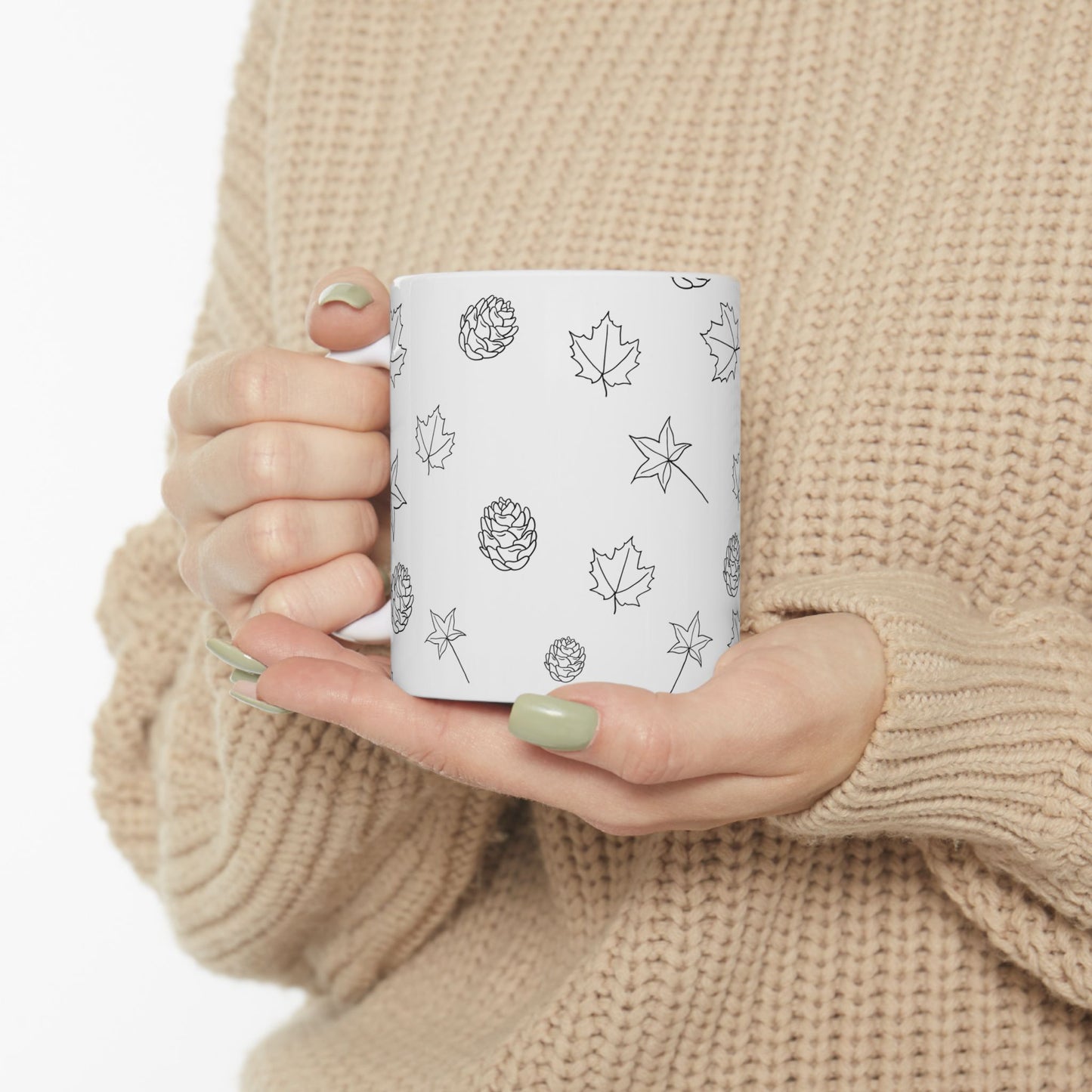 Cozy Autumn Leaves Ceramic Mug