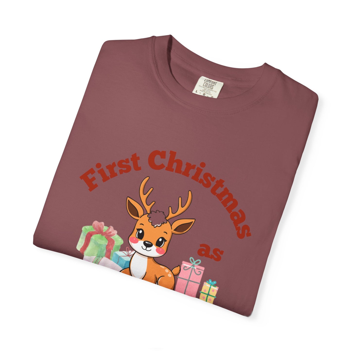 Unisex Christmas Auntie T-shirt - Cute Reindeer Design for New Aunts