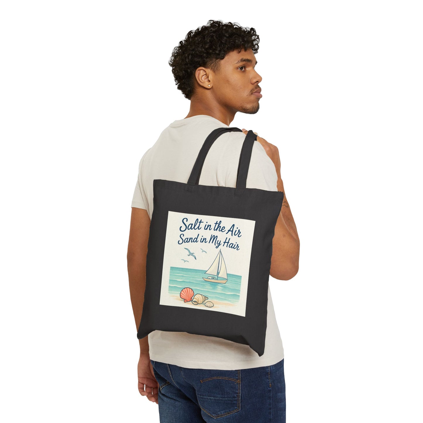 Cotton Canvas Tote Bag - Durable 15"x16" Everyday Shopping Tote