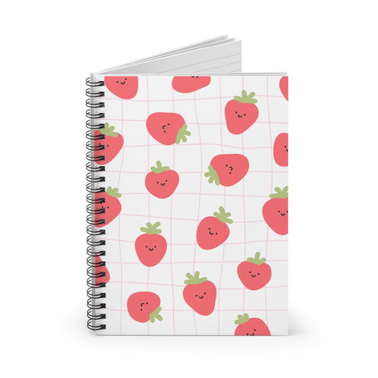 Cute Strawberry Spiral Notebook - Perfect for Journaling