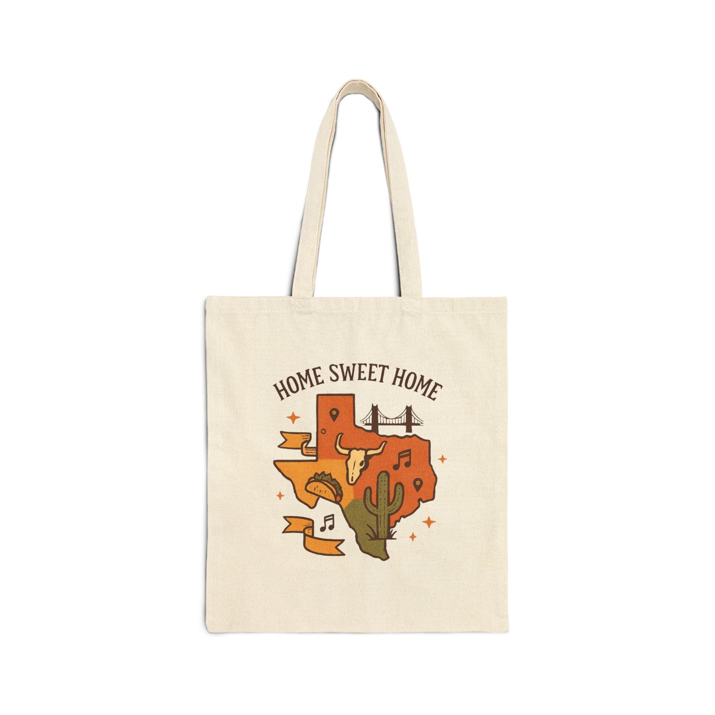Cotton Canvas Tote Bag - Durable 15"x16" Reusable Carry Bag