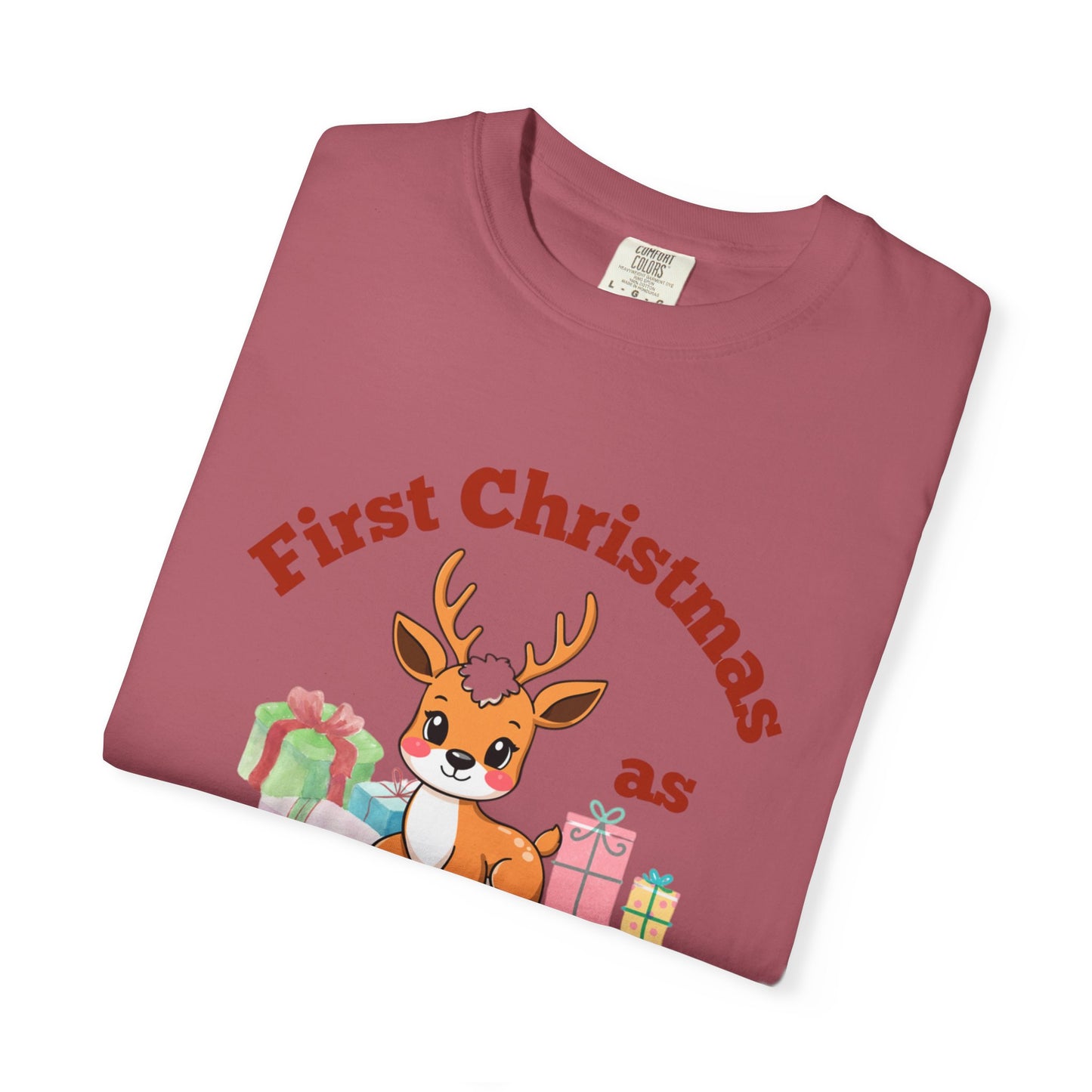 Unisex Christmas Auntie T-shirt - Cute Reindeer Design for New Aunts