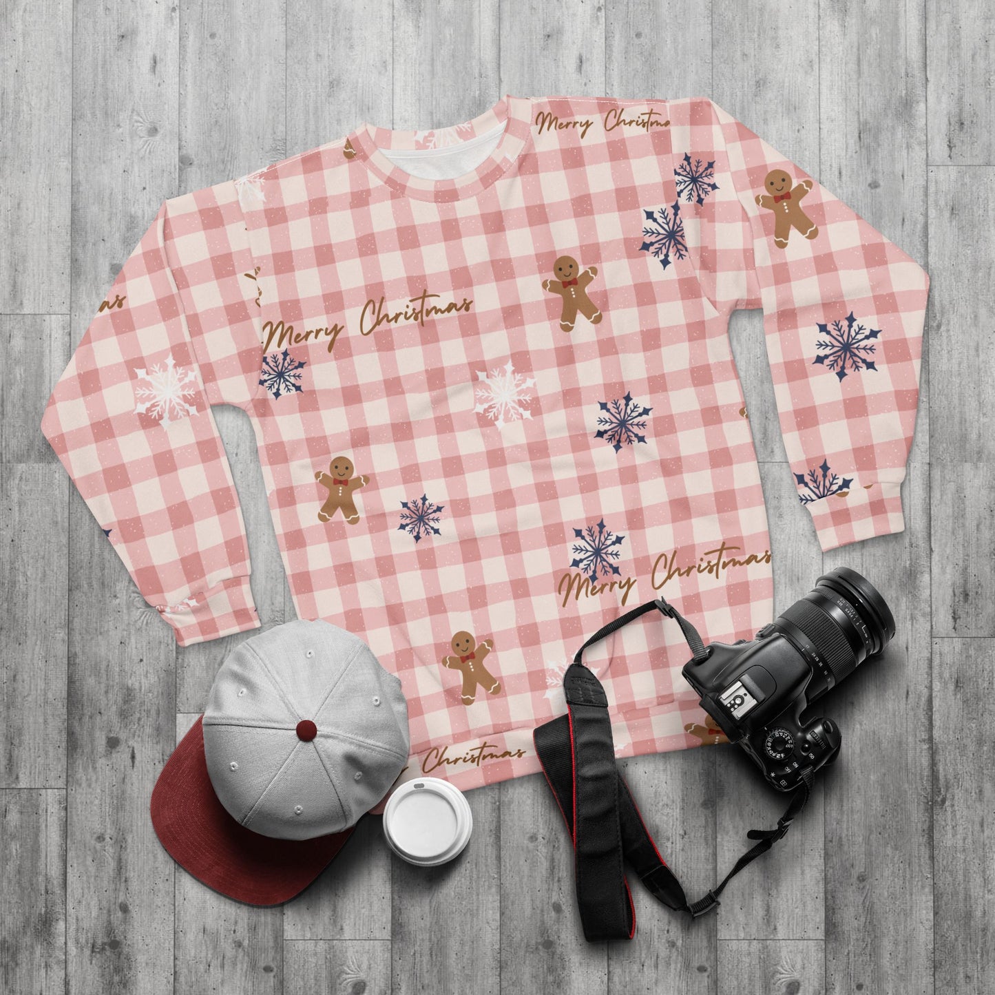 Gingerbread Sweatshirt | Festive Christmas Cozy Holiday Vibe  “Matching Cozy Christmas Set — Pattern Pants + Coordinated Top”