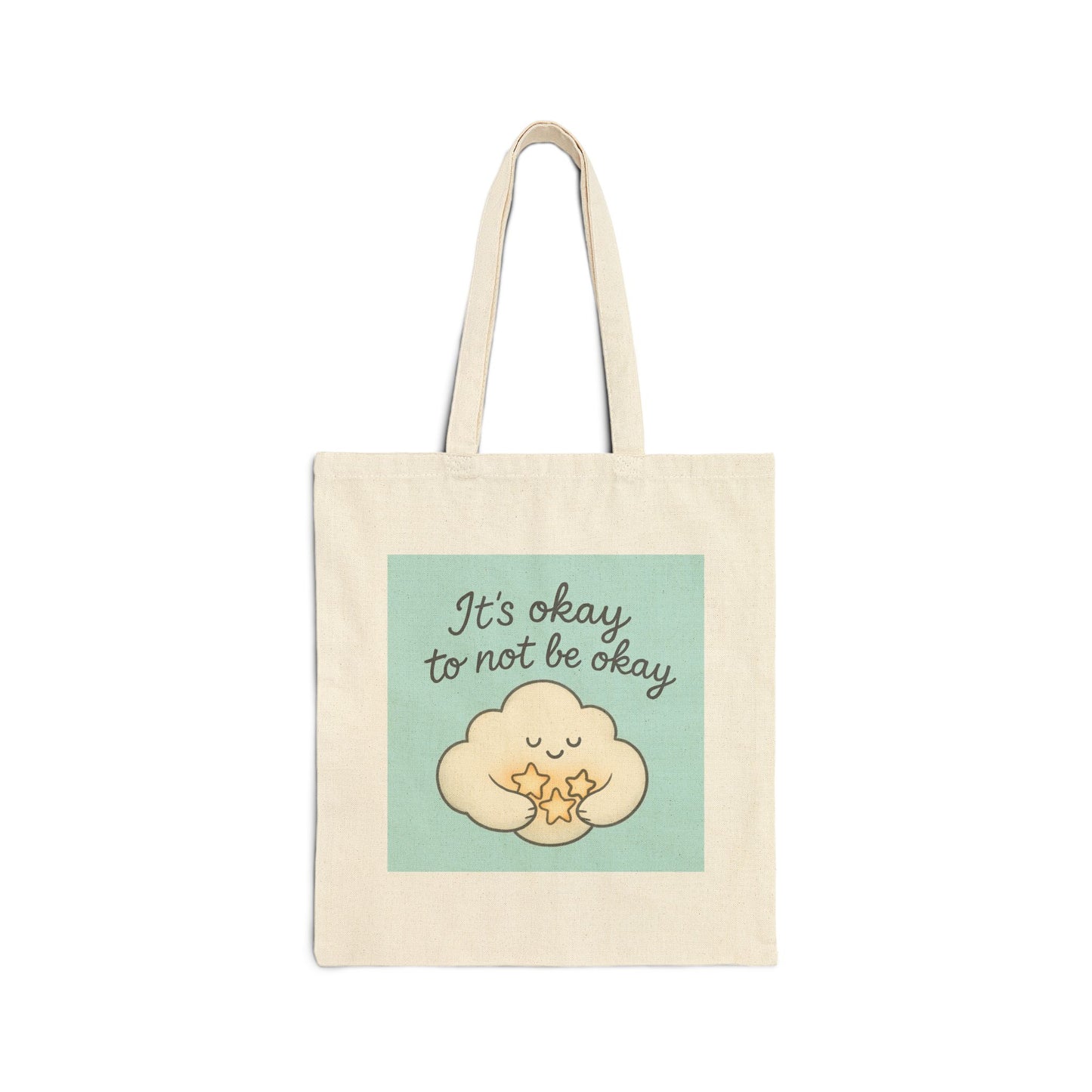 Cotton Canvas Tote Bag - Durable 15"x16" Reusable Shopping Bag