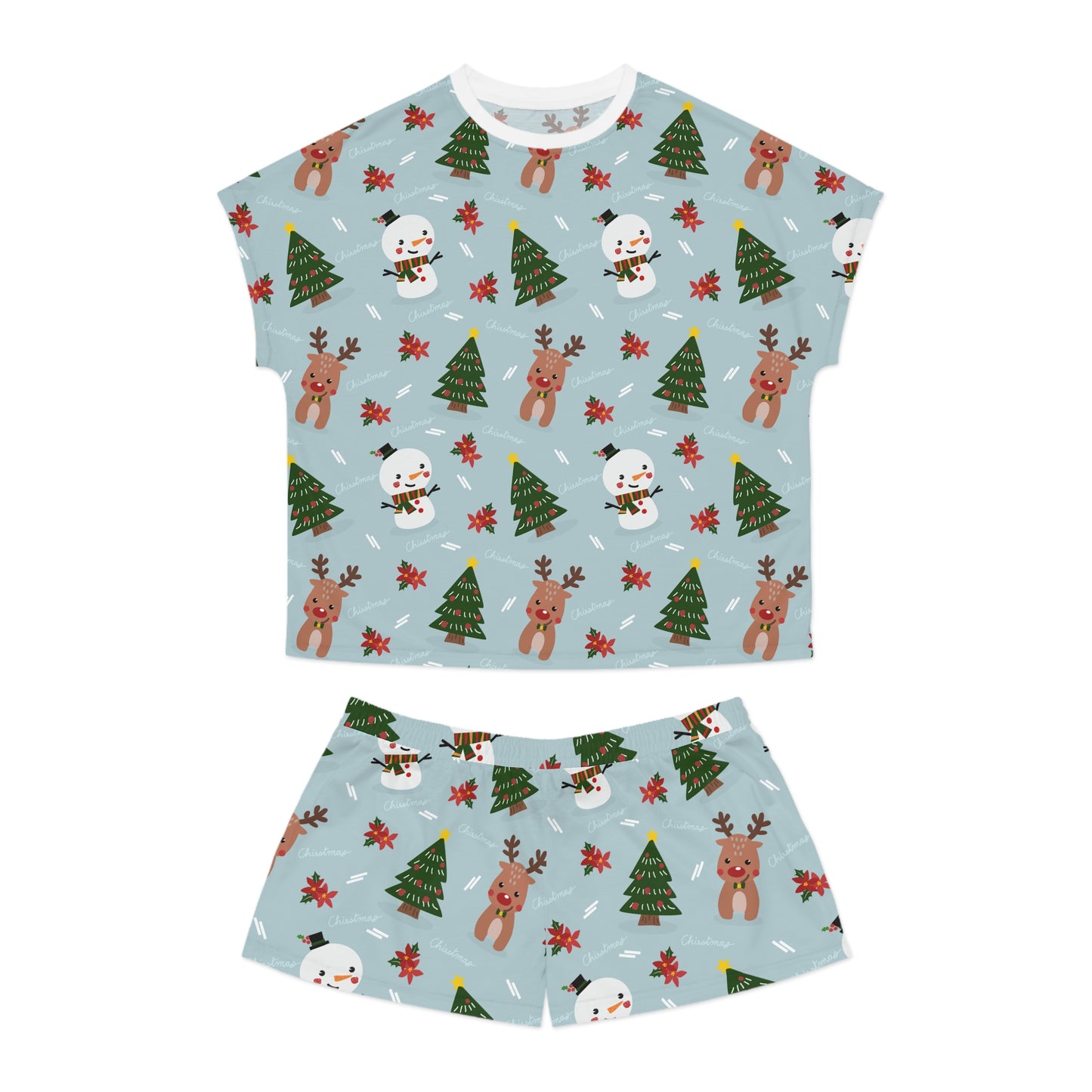 Festive Women's Short Pajama Set