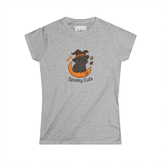 Women's Tee - Spooky Cute Halloween Cat Graphic Shirt