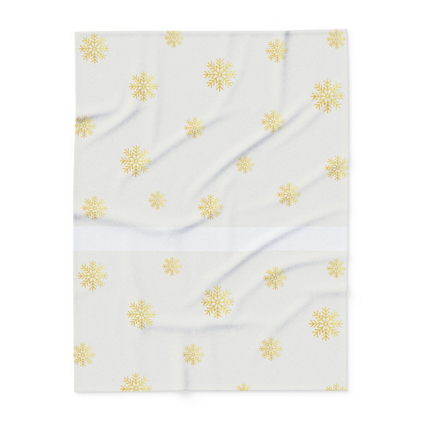 Fleece Blanket - Cozy Winter Snowflake Pattern, Holiday Gift, Soft Luxury Throw