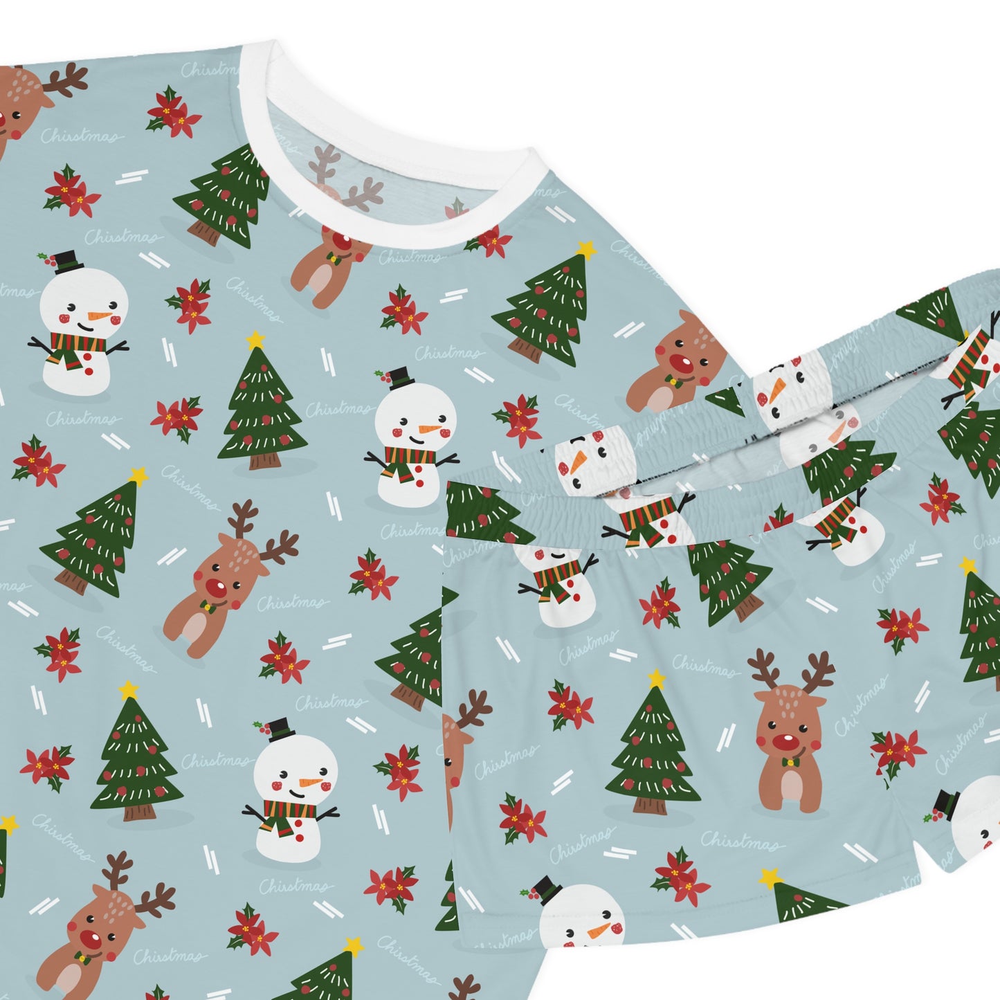 Festive Women's Short Pajama Set