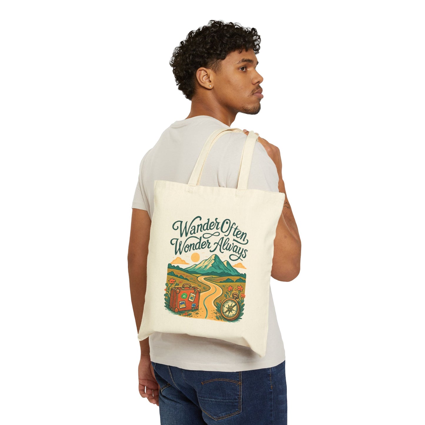 Cotton Canvas Tote Bag - Durable 15"x16" Everyday Carry Bag