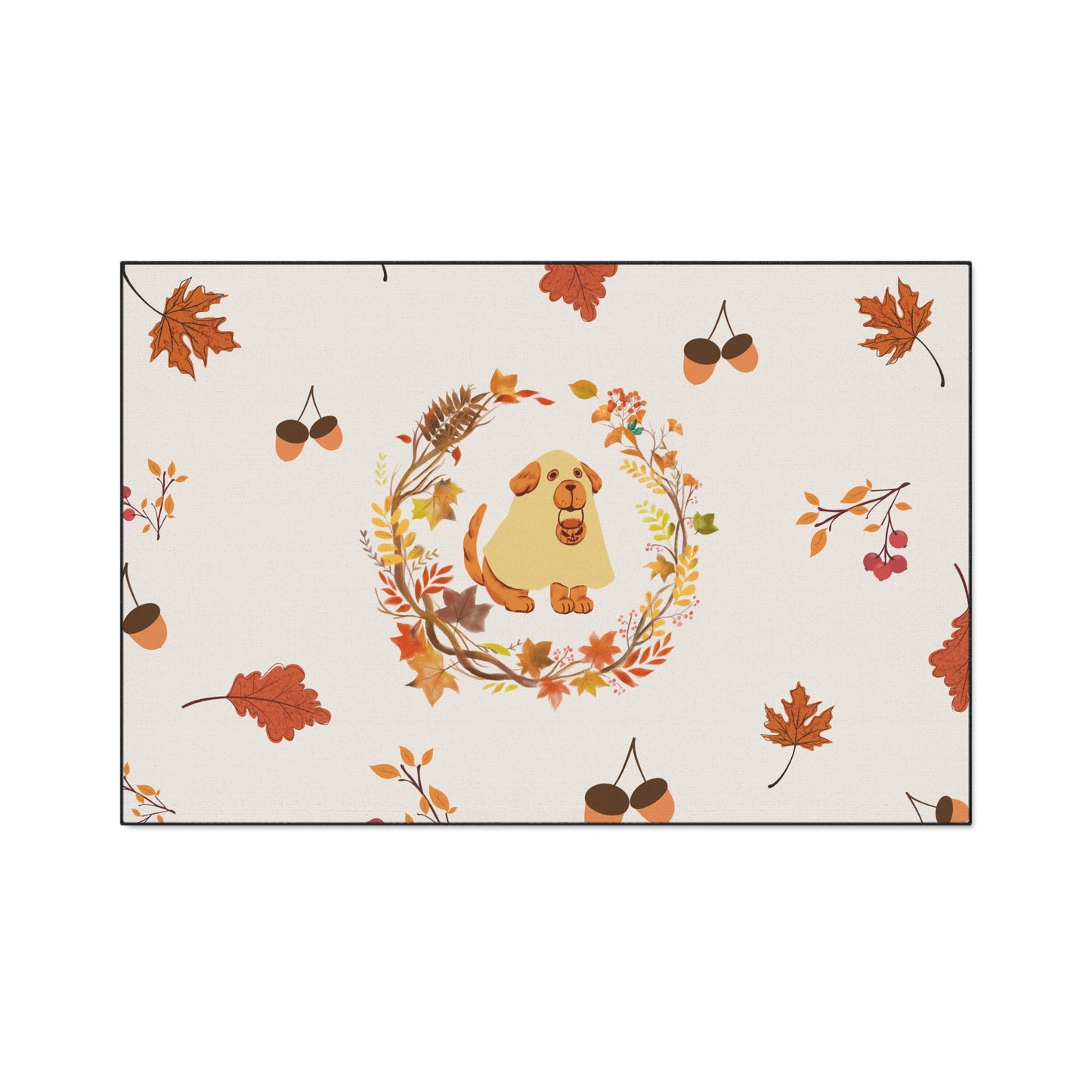 Floor Mat - Autumn-Themed Heavy Duty Rug, Fall Decor, Pet-Friendly, Cozy Living Room Accent
