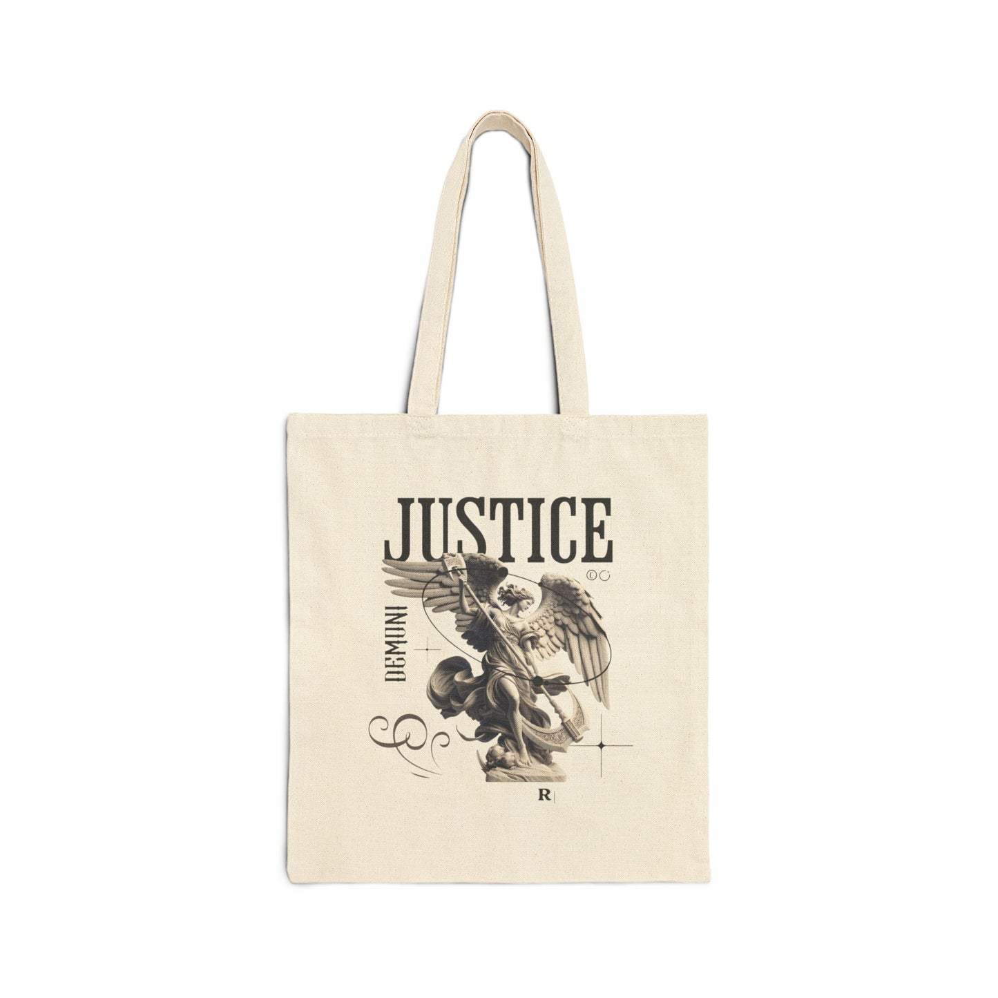 Canvas Tote Bag Eco-Friendly Sustainable Gift for Her, tote bag for shopping, tote bags for friends or family, tote bag for school, Justice tote bag, angel with wings tote bag, simple tote bag.
