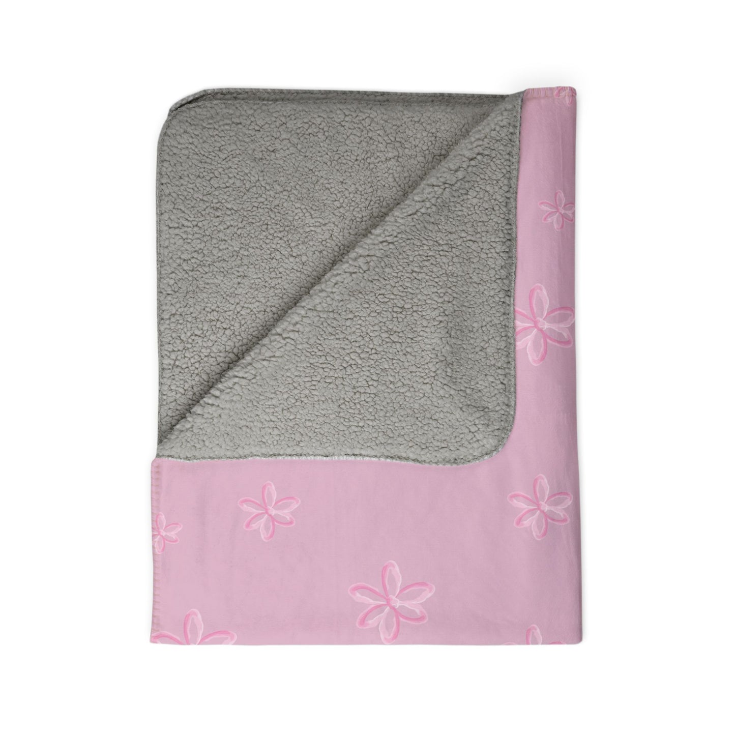 Cozy Floral Sherpa Blanket - Soft Throw for Home