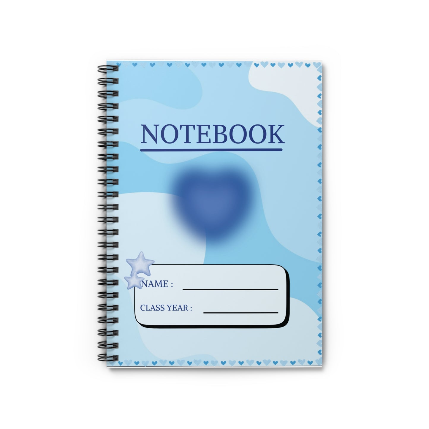 Blue Heart Spiral Notebook