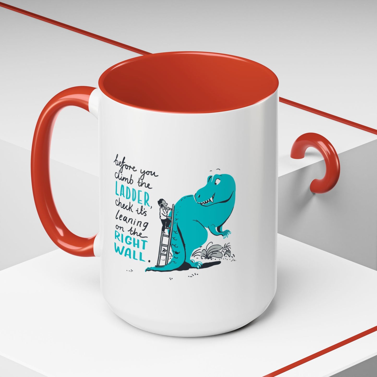 Motivational Coffee Mug with Fun Dinosaur Design | Perfect Gift for Office, Home, and Special Occasions
