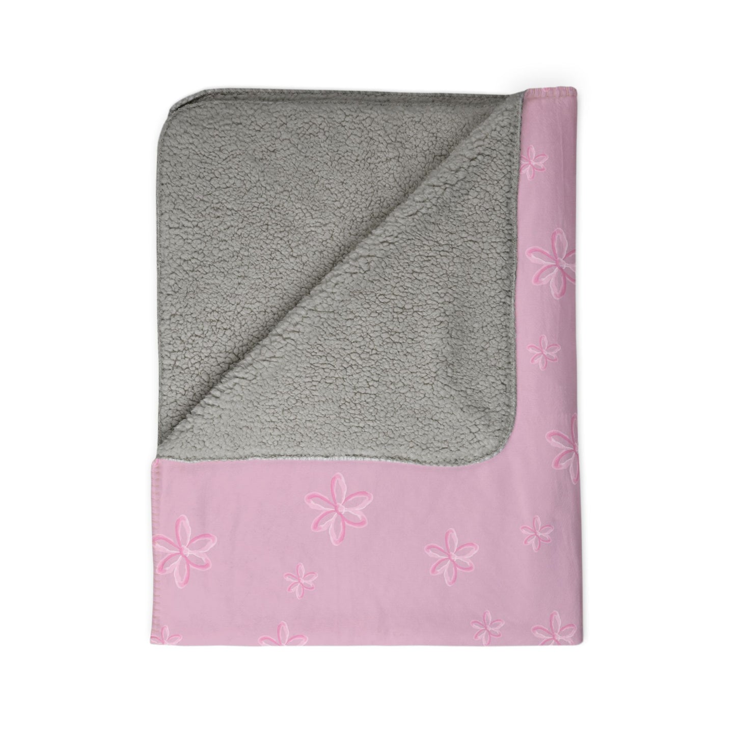 Cozy Floral Sherpa Blanket - Soft Throw for Home