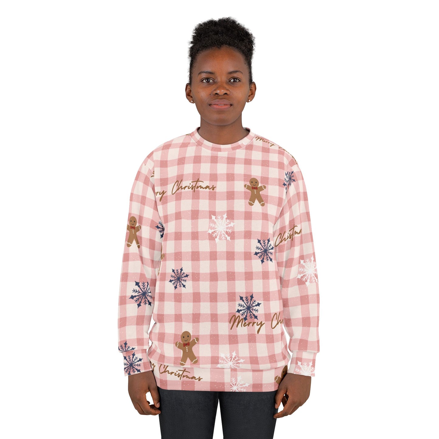 Gingerbread Sweatshirt | Festive Christmas Cozy Holiday Vibe  “Matching Cozy Christmas Set — Pattern Pants + Coordinated Top”