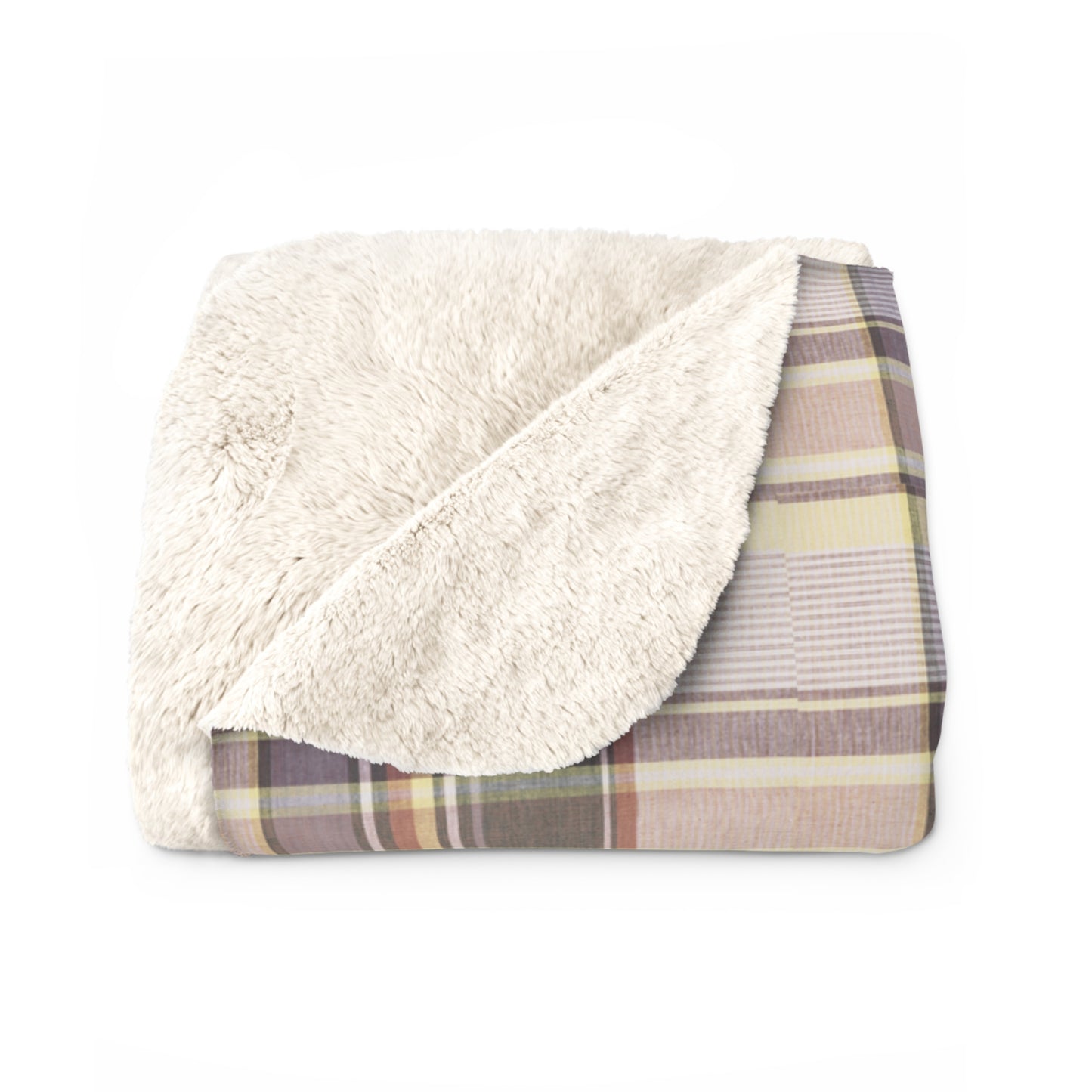 Sherpa Fleece Blanket - Cozy Plaid Pattern Throw for Seasonal Comfort