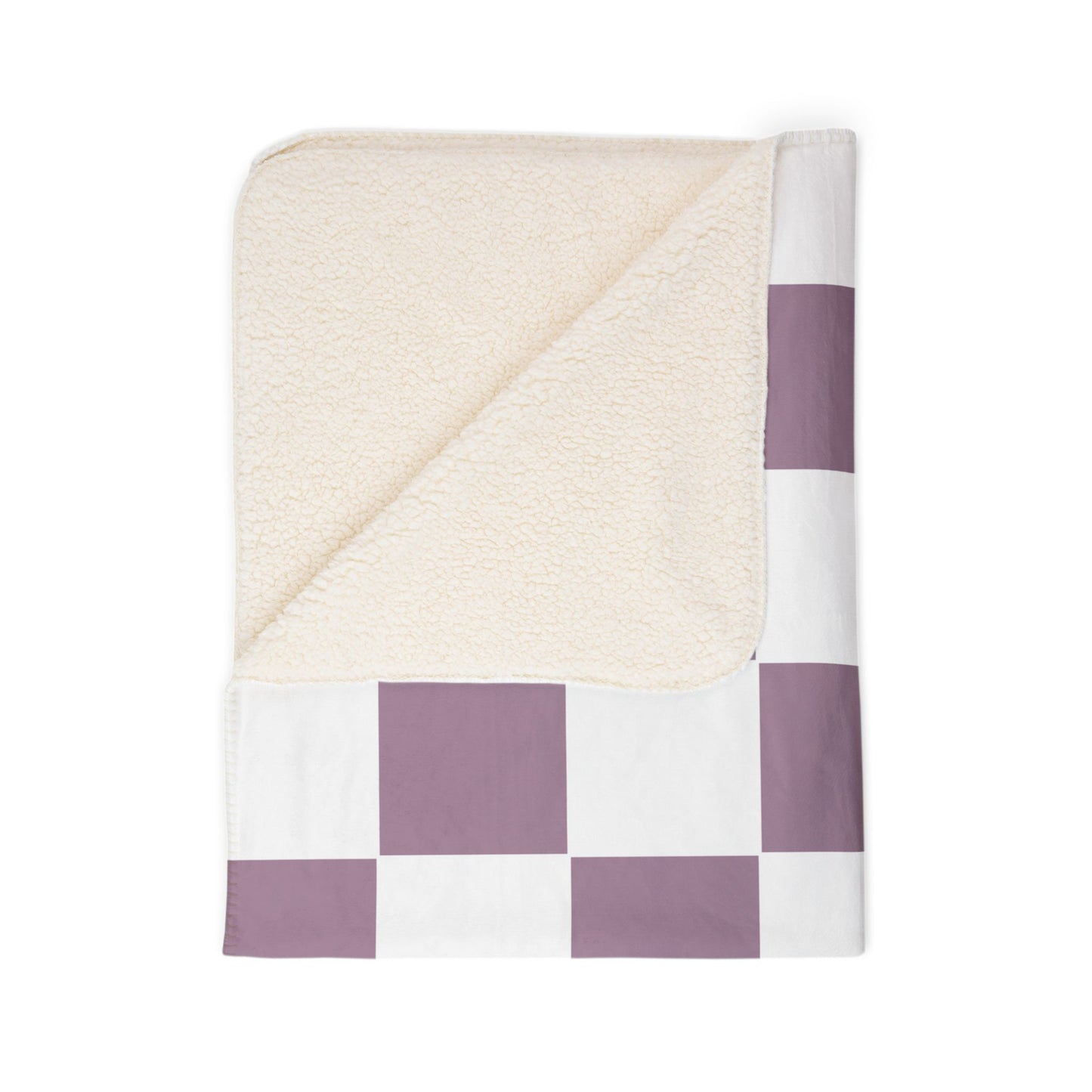 Cozy Checkerboard Fleece Sherpa Blanket - Perfect for Home Decor