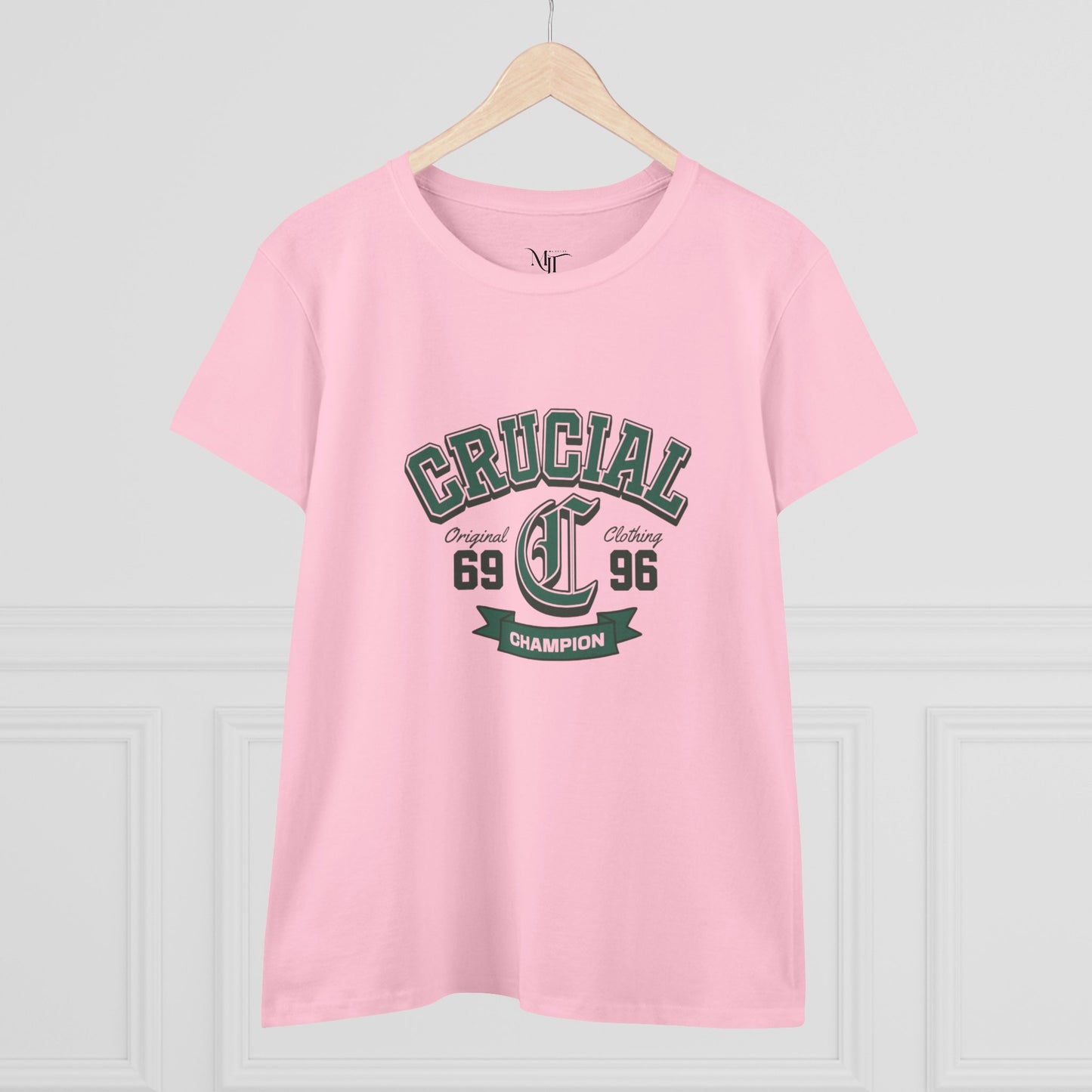 Cotton Tee for Women - Casual Comfort for Everyday and Special Occasions, gift for her, birthday gift for friends or family, midweight shirt, shirt for teens and adults, 69, 96, crucial, curved text shirt, cute white, baby pink and ash shirt.