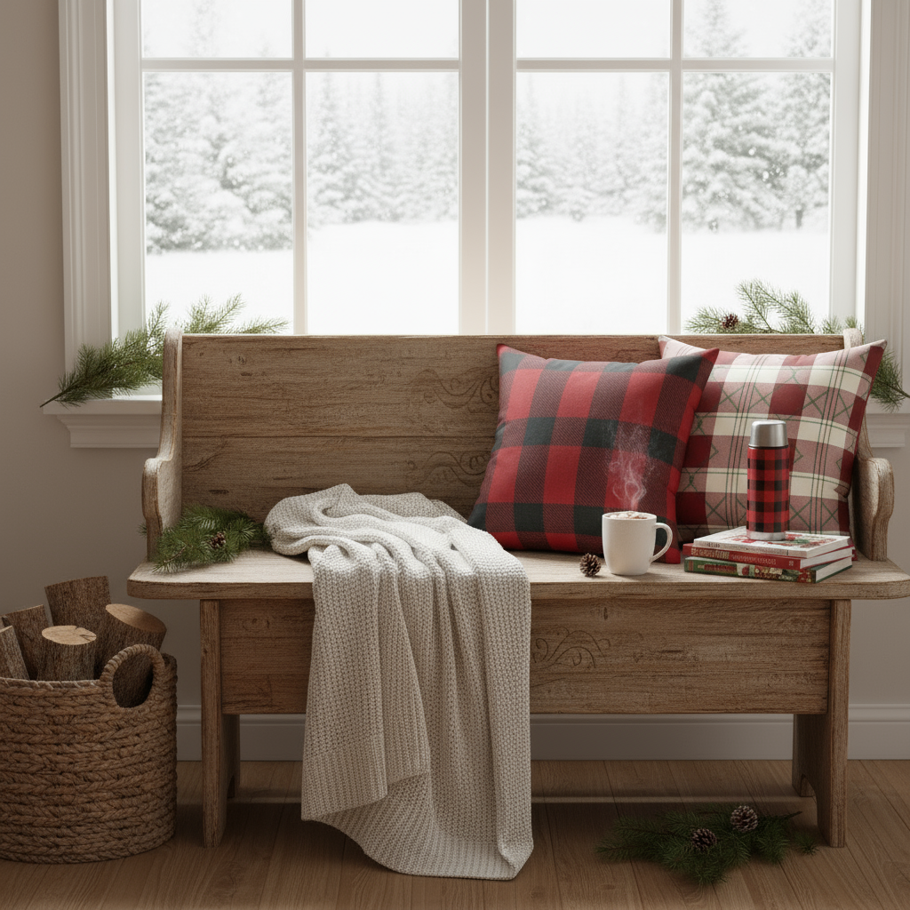 Bundle - Rustic Wood Bench Scene
