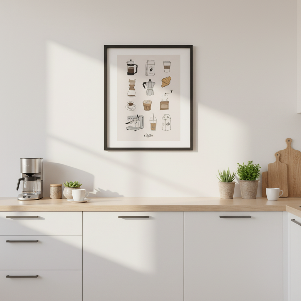 Coffee Poster 12x16 - Kitchen Lifestyle