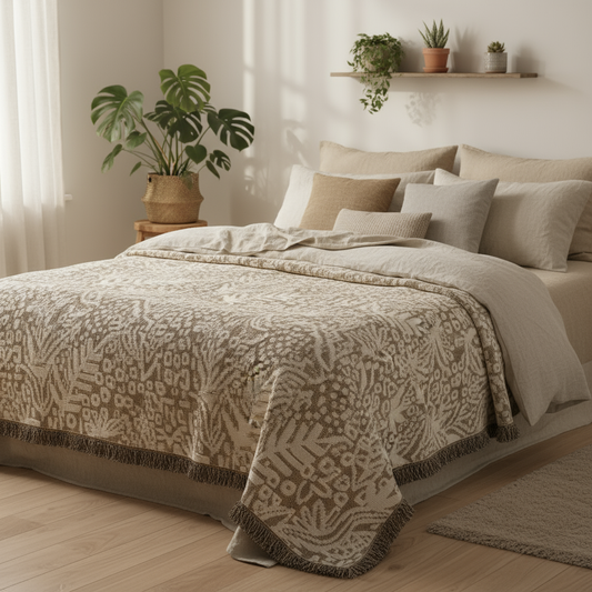 Eco-Friendly Woven Blanket - Bedroom