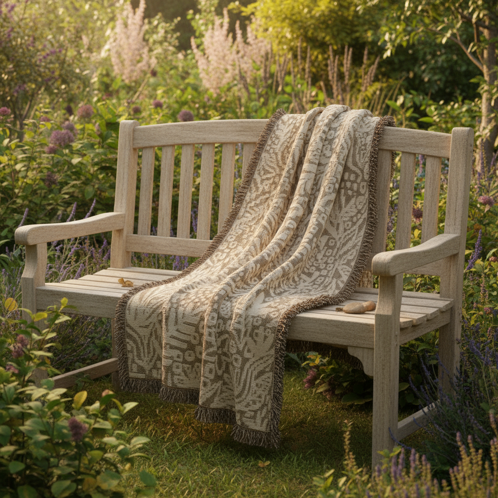 Eco-Friendly Woven Blanket - Garden Setting