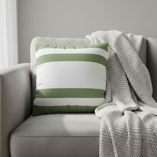 Fern pillow on grey couch green botanical decorative throw cushion home decor