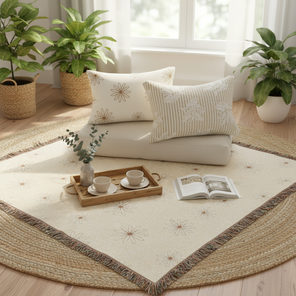 Botanical Bliss Home Bundle - Cozy Throw & Pillow Collection